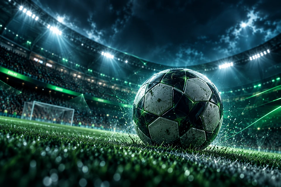Football player in a stadium